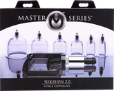 Master Series Sukshen Cupping Set With Acu Points 6 Piece Breast and Nipple Toys
